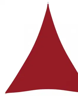 Stínící textilie Stínící plachta trojúhelníková 3 x 4 x 4 m oxfordská látka Dekorhome Červená