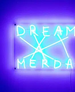 Vnitřní dekorativní svítidla SELETTI LED dekor nástěnné světlo Dream-Merda, modrá