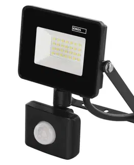LED reflektory EMOS LED reflektor SIMPO s pohybovým čidlem, 20,5 W, černý, neutrální bílá ZS2322