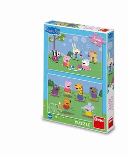 Hračky puzzle DINO - Peppa Pig A Kamarádi 2X48 Puzzle