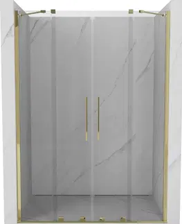 Sprchové kouty MEXEN/S Velar Duo posuvné sprchové dveře 140, transparent, złote 871-140-000-02-50