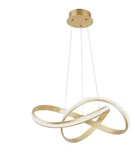 Zavesna svitidla Designová závěsná lampa zlatá včetně LED 60 cm - Belinda