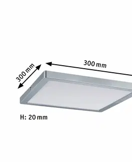 LED stropní svítidla Paulmann Atria LED Panel hranaté 24W chrom mat stmívatelné 708.67 P 70867