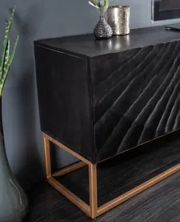 TV stolky LuxD Designový TV stolek Shayla 160 cm černý - mango