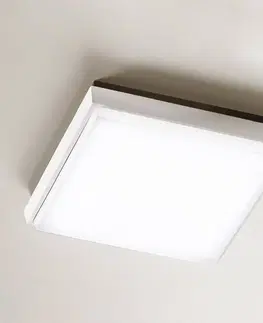 Venkovní stropní osvětlení Fabas Luce LED venkovní stropní svítidlo Desdy, 24x24cm, bílá