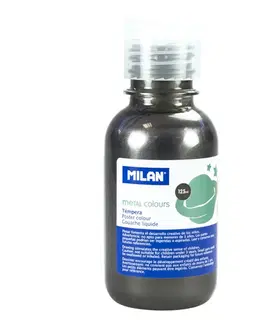 Hračky MILAN - Barva temperová 125ml metalická černá