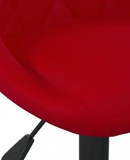 Jídelní sety Otočná jídelní židle 2 ks samet / kov Dekorhome Černá