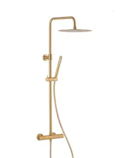 Sprchy a sprchové panely KFA MOZA PREMIUM termostatický sprchový set, kartáčované zlato 5736-920-31