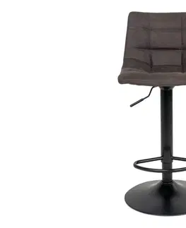 Barové židle Norddan Designová barová židle Dominik tmavě šedá