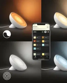 Chytré osvětlení PHILIPS HUE Hue LED White and Color Ambiance Stolní přenosná lampa Philips Bloom BT 8718699770983 7,1W 500lm 2000-6500K IP20 RGB bílá