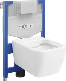 Záchody MEXEN/S WC předstěnová instalační sada Fenix XS-F s mísou WC Margo,  bílá 6803342XX00