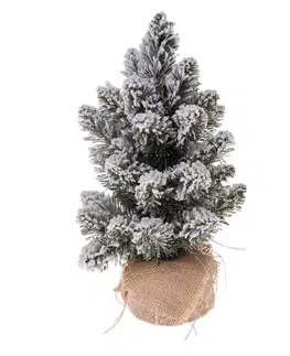 Vánoční dekorace Dekorační zasněžený stromek Jedle, 30 cm