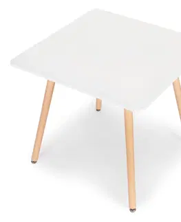 Jídelní stoly MODERNHOME Jídelní stůl čtvercový LOUIS bílý