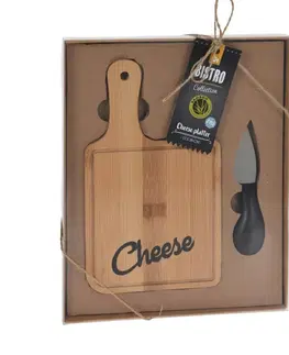 Prkénka a krájecí desky DekorStyle Deska na krájení Cheese + nůž