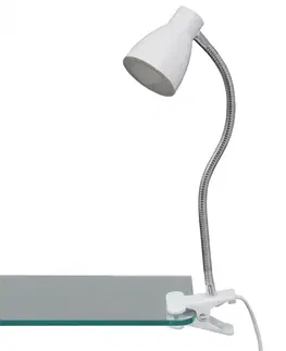 LED stolní lampy BRILONER LED svítidlo se svorkou 28,5 cm 2,5W 250lm bílé BRI 2615-016P