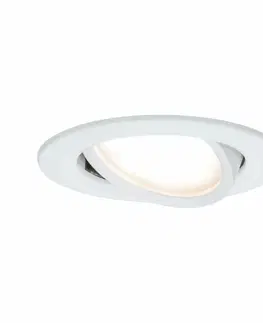 Bodovky do podhledu na 230V Paulmann vestavné svítidlo LED Coin Slim IP23 kruhové 6,8W bílá 1ks sada stmívatelné a nastavitelné 938.76 P 93876