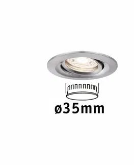 Bodovky do podhledu na 230V PAULMANN LED vestavné svítidlo Nova mini výklopné 1x4W 2700K kov kartáčovaný 230V 942.94