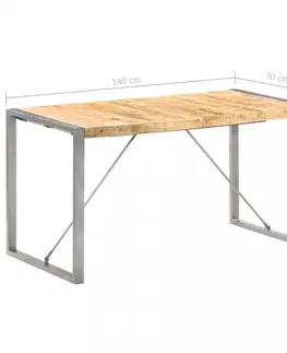 Jídelní stoly Jídelní stůl hnědá / šedá Dekorhome 200x100x75 cm