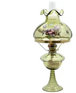 Lampy Floriánova huť Petrolejová lampa JASMÍNA 50 cm lesní zelená 