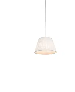 Zavesna svitidla Retro závěsná lampa krémová 25 cm - Plisse