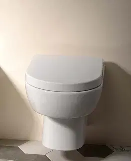 Záchody AQUALINE MODIS závěsná WC mísa, 36x52cm, bílá MD001