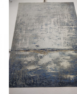 Tkané koberce KARE Design Koberec Abstract Dark Blue 240×170 cm