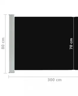Markýzy Zatahovací boční markýza 80x300 cm Dekorhome Krémová