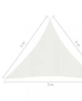Stínící textilie Stínící plachta trojúhelníková HDPE 3 x 3 x 3 m Dekorhome Béžová