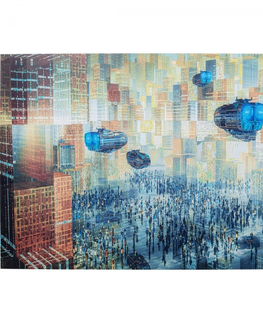 Skleněné obrazy KARE Design Skleněný obraz 3D Future City 150x100cm