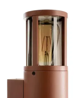 Moderní venkovní nástěnná svítidla Light Impressions Deko-Light nástěnné přisazené svítidlo - Facado II kulaté tónované, 1x max 20 W, rezavá 731155