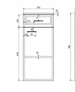 Koupelnový nábytek AQUALINE ZOJA/KERAMIA FRESH skříňka spodní 35x78x29cm, bílá 51250