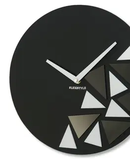 Nástěnné hodiny Elegantní akrylové hodiny 30 cm v černé barvě