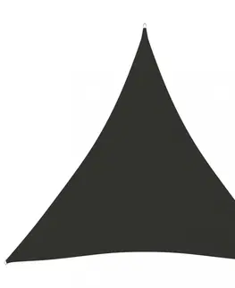 Stínící textilie Plachta proti slunci oxfordská látka trojúhelník 3,6 x 3,6 x 3,6 m Dekorhome Antracit