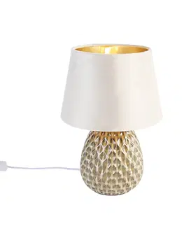 Stolni lampy Klasická stolní lampa béžová 35 cm - Betty