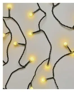 Vánoční řetězy a lamety EMOS Světelný LED řetěz Cherry s časovačem 30 m teplá bílá