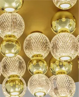 Designová stropní svítidla NOVA LUCE stropní svítidlo BRILLE zlatý hliník a sklo LED 86W 230V 3200K IP20 stmívatelné 9695700