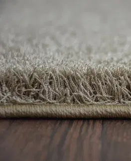Koberce a koberečky Dywany Lusczow Kusový koberec SHAGGY MICRO tmavě béžový, velikost 80x150