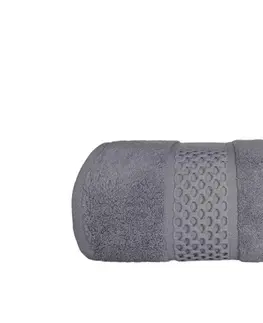 Ručníky Faro Bavlněný ručník Rete 70x140 cm tmavě šedý