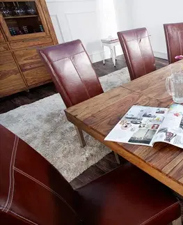 Designové a luxusní jídelní stoly Estila Stylový roztahovací stůl Massive 160-240cm