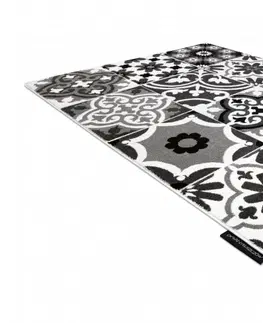 Koberce a koberečky Dywany Lusczow Kusový koberec ALTER Porto květiny šedý, velikost 80x150