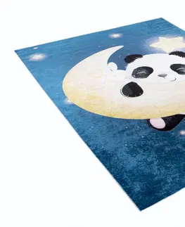Dětské koberce Dětský koberec s motivem pandy na měsíci Šířka: 160 cm | Délka: 220 cm