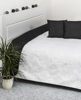 Přikrývky 4Home Přehoz na postel Doubleface bílá/černá, 220 x 240 cm, 40 x 40 cm