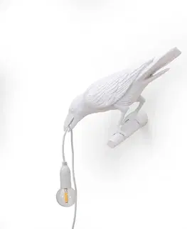 Venkovní designová světla SELETTI LED deko venkovní světlo Bird Lamp, levé, bílá