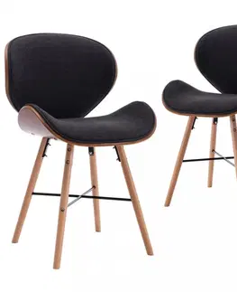 Židle Jídelní židle 2 ks ohýbané dřevo Dekorhome Krémová
