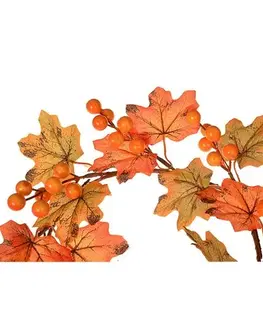 Květiny Podzimní věneček s javorovými listy a bobulemi, pr. 22 cm