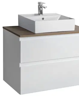 Koupelnový nábytek AQUALINE ALTAIR sestava koupelnového nábytku, š. 78,1 cm, bílá/dub emporio AI280-01
