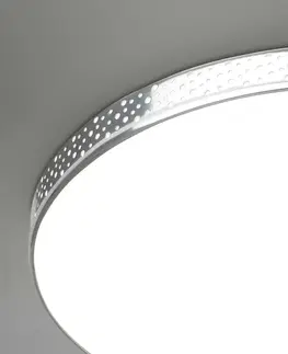 LED stropní svítidla BRILONER RGB-CCT LED stropní svítidlo, pr. 35,5 cm, 18W, 1850 lm, chrom IP44 BRILO 3679-018