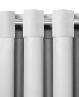 Záclony Závěs Homede Milana se stříbrnými průchodkami světle hnědý, velikost 280x175
