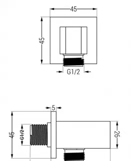 Sprchy a sprchové panely MEXEN/S Cube DR02 podomítkový sprchový SET + slim sprcha 25 cm, růžové zlato 77502DR0225-60