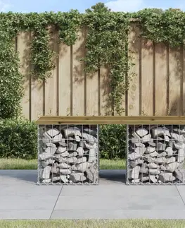 Zahradní lavice Zahradní lavice gabionový design 103 x 44 x 42 cm borové dřevo